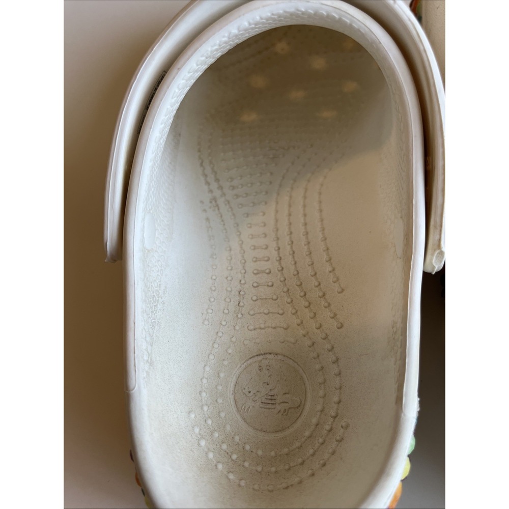 Crocs Kids White/Gem Band Clog Size 4 - Picture 6 of 8